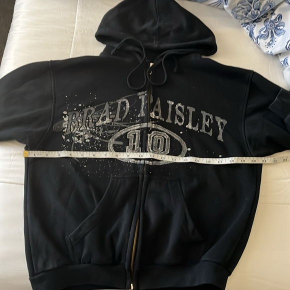 Black Brad Paisley Zip-Up Hoodie - Picture 5 of 7